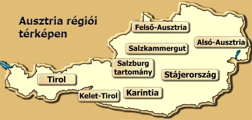 ausztria sírégiók térkép Ausztria: hegyvidéki, tóparti családi nyaralás ausztria sírégiók térkép